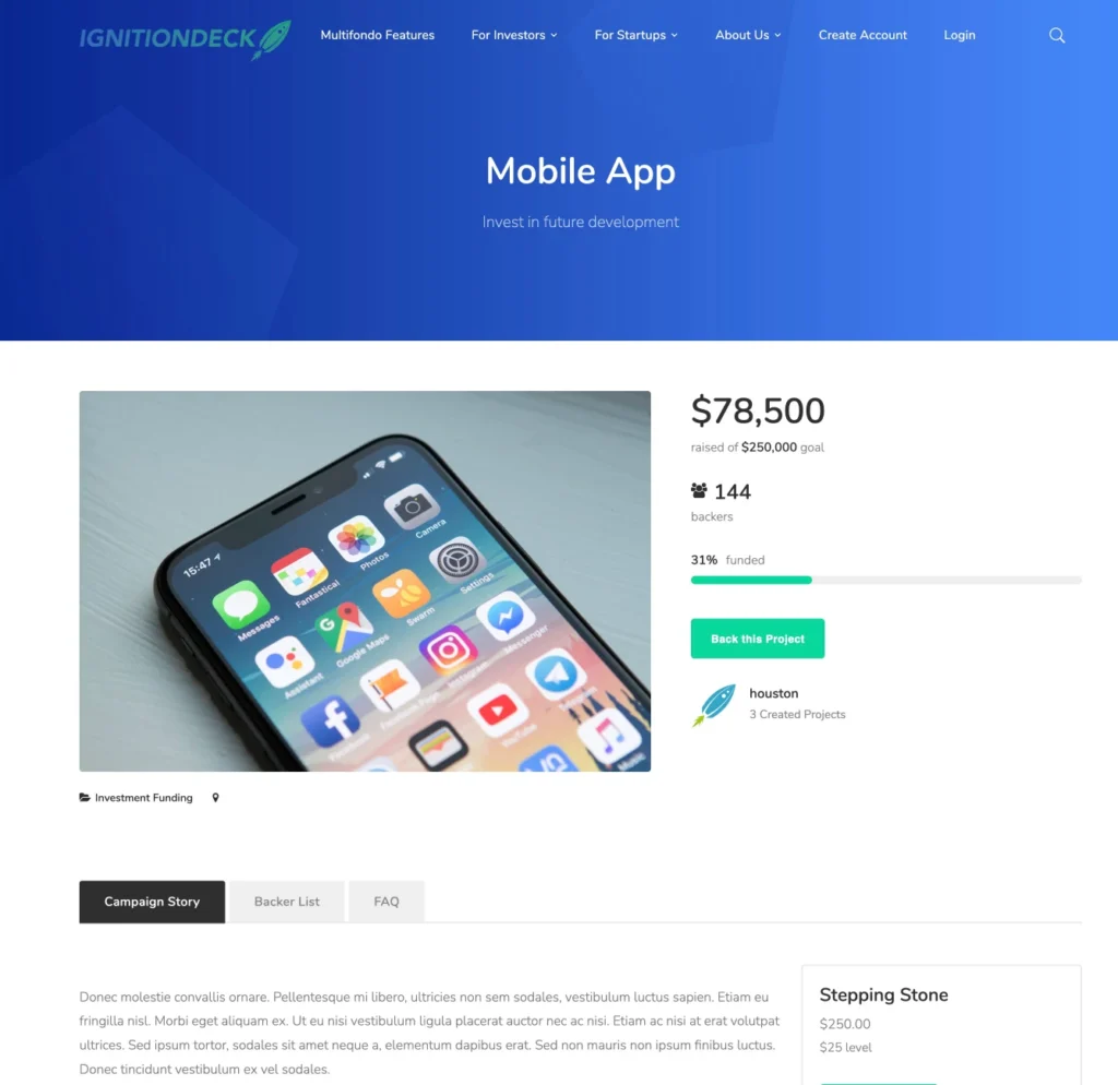 Self Hosted Equity Crowdfunding Platform IgnitionDeck